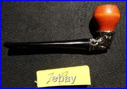 Retro GREEK GODDESS Handmade Beautiful Cast Metal DESIGN Smoking Pipe Z49 1970s