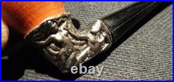 Retro GREEK GODDESS Handmade Beautiful Cast Metal DESIGN Smoking Pipe Z49 1970s