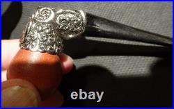 Retro GREEK GODDESS Handmade Beautiful Cast Metal DESIGN Smoking Pipe Z49 1970s