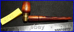 Retro Gold Tokens Handmade Beautiful Rosewood Smoking Pipe 1970s GT42