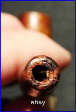 Retro Gold Tokens Handmade Beautiful Rosewood Smoking Pipe 1970s GT42