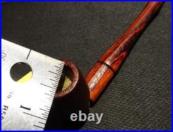Retro Gold Tokens Handmade Beautiful Rosewood Smoking Pipe 1970s GT42