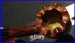 Retro Handmade Beautiful Rosewood Smoking Pipe 1 Pipe Unique design 1970s GT94