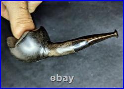 Round Smoking Tobacco Pipe made by Bog Oak (Morta) Premium Handcrafted Quality
