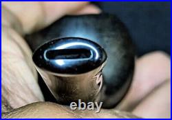 Round Smoking Tobacco Pipe made by Bog Oak (Morta) Premium Handcrafted Quality