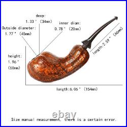 Rusticated Freehand Pipe Handmade Briar Tobacco Pipe Vulcanite Stem Gift Box