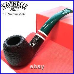 SAVINELLI ST Nicholas 626 Smoking Pipe made in Italy Apple Bent UNUSED from JP