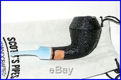 SCOTT KLEIN UNSMOKED STACK BULLDOG SHAPED PIPE With GLACIER STEM PIPESTUD