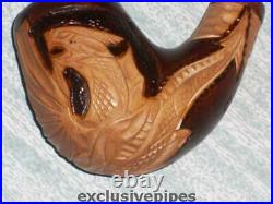SET DRAGON Smoking Tobacco carved pipe in wooden Box +cleaning Tools accessories