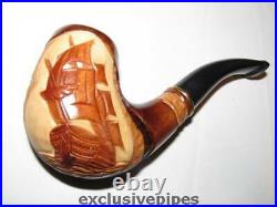 SET Smoking Tobacco carved pipe SHIP in wooden Box + cleaning Tools accessories