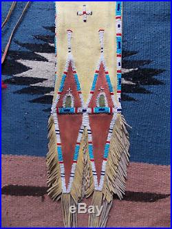 SIOUX both sides BEADED TOBACCO (PIPE) BAG Beadwork/Quillwork, Reproduction