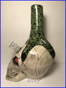 SKULL WithDRAGON CLAW CERAMIC WATER PIPE BONG HOOKAH SMOKING PIPE MADE IN USA