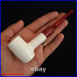 SMOOTH POKER Meerschaum Pipe, Sitter Meerschaum Smoking Pipe, Pipa, AGM-602