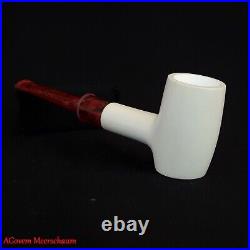 SMOOTH POKER Meerschaum Pipe, Sitter Meerschaum Smoking Pipe, Pipa, AGM-602