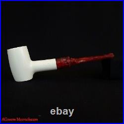 SMOOTH POKER Meerschaum Pipe, Sitter Meerschaum Smoking Pipe, Pipa, AGM-602