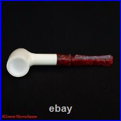 SMOOTH POKER Meerschaum Pipe, Sitter Meerschaum Smoking Pipe, Pipa, AGM-602