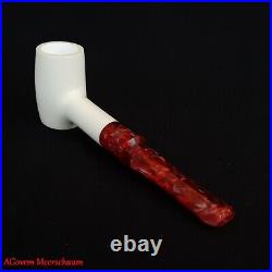 SMOOTH POKER Meerschaum Pipe, Sitter Meerschaum Smoking Pipe, Pipa, AGM-602