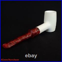 SMOOTH POKER Meerschaum Pipe, Sitter Meerschaum Smoking Pipe, Pipa, AGM-602