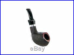 STANWELL Specialty 172 9mm Briar Tobacco Pipe Sandblast Panel Nickel Band NEW