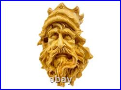 S. Yanik Hand-Carved Meerschaum Pipe King Viking Head Smoking Pipe with Case