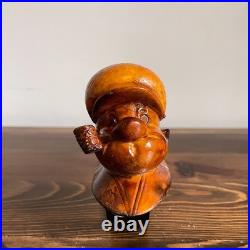 S. Yanik Hand-Carved Meerschaum Pipe Popeye Smoking Pipe with Case