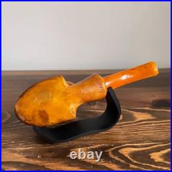 S. Yanik Hand-Carved Meerschaum Pipe Popeye Smoking Pipe with Case