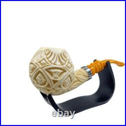 S. Yanik Meerschaum Pipe Apple Shaped Smoking Pipe Handmade Ornament Tobacco Pipe