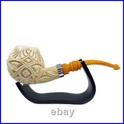 S. Yanik Meerschaum Pipe Apple Shaped Smoking Pipe Handmade Ornament Tobacco Pipe