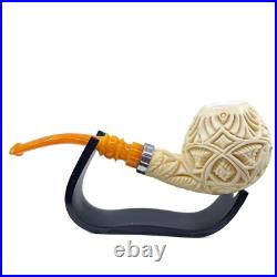 S. Yanik Meerschaum Pipe Apple Shaped Smoking Pipe Handmade Ornament Tobacco Pipe