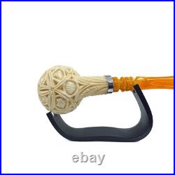 S. Yanik Meerschaum Pipe Apple Shaped Smoking Pipe Handmade Ornament Tobacco Pipe
