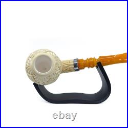 S. Yanik Meerschaum Pipe Apple Shaped Smoking Pipe Handmade Ornament Tobacco Pipe