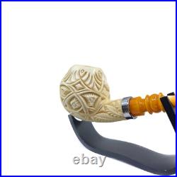 S. Yanik Meerschaum Pipe Apple Shaped Smoking Pipe Handmade Ornament Tobacco Pipe