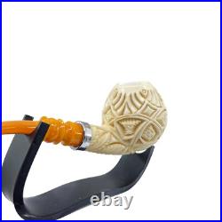 S. Yanik Meerschaum Pipe Apple Shaped Smoking Pipe Handmade Ornament Tobacco Pipe