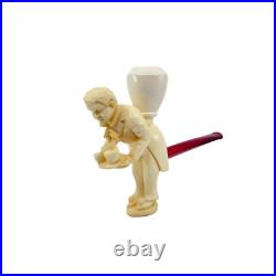 S. Yanik Meerschaum Pipe Bellboy Smoking Pipe, Tobacco Pipe, Cigarette Holder
