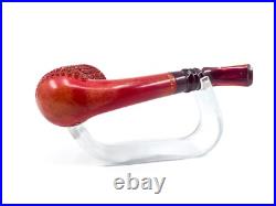 S. Yanik Meerschaum Pipe Billiard with Knot Ornament Smoking Pipe Ox Blood Color