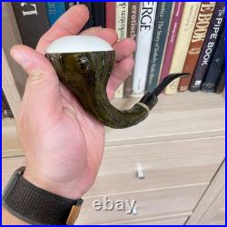 S. Yanik Meerschaum Pipe Calabash Smoking Pipe, Handmade, Gourd Tobacco Pipe