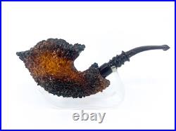 S. Yanik Meerschaum Pipe Calcine Color Freehand Smoking Pipe, Tobacco Pipe