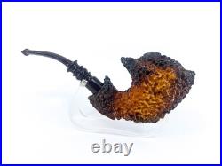 S. Yanik Meerschaum Pipe Calcine Color Freehand Smoking Pipe, Tobacco Pipe