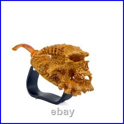 S. Yanik Meerschaum Pipe Demon Lord Skull Smoking Pipe, Handmade Tobacco Pipe S. Yanik Meerschaum Pipe Demon Lord Skull Smoking Pipe, Handmade Tobacco Pipe