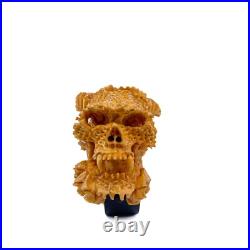 S. Yanik Meerschaum Pipe Demon Lord Skull Smoking Pipe, Handmade Tobacco Pipe S. Yanik Meerschaum Pipe Demon Lord Skull Smoking Pipe, Handmade Tobacco Pipe