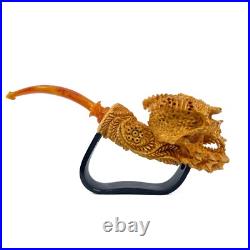 S. Yanik Meerschaum Pipe Demon Lord Skull Smoking Pipe, Handmade Tobacco Pipe S. Yanik Meerschaum Pipe Demon Lord Skull Smoking Pipe, Handmade Tobacco Pipe