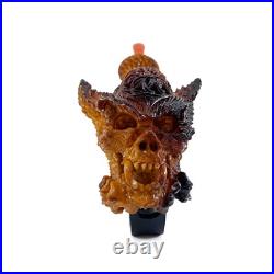 S. Yanik Meerschaum Pipe Demon Lord Skull Smoking Pipe, Handmade Tobacco Pipe