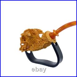 S. Yanik Meerschaum Pipe Demon Lord Skull Smoking Pipe, Handmade Tobacco Pipe S. Yanik Meerschaum Pipe Demon Lord Skull Smoking Pipe, Handmade Tobacco Pipe