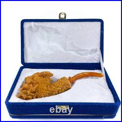 S. Yanik Meerschaum Pipe Demon Lord Skull Smoking Pipe, Handmade Tobacco Pipe S. Yanik Meerschaum Pipe Demon Lord Skull Smoking Pipe, Handmade Tobacco Pipe