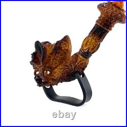 S. Yanik Meerschaum Pipe Demon Lord Skull Smoking Pipe, Handmade Tobacco Pipe