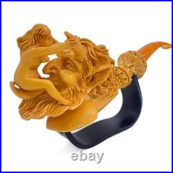 S. Yanik Meerschaum Pipe Devil and Nude Tobacco Smoking Pipe