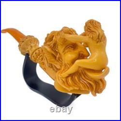 S. Yanik Meerschaum Pipe Devil and Nude Tobacco Smoking Pipe