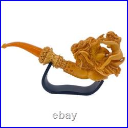 S. Yanik Meerschaum Pipe Devil and Nude Tobacco Smoking Pipe