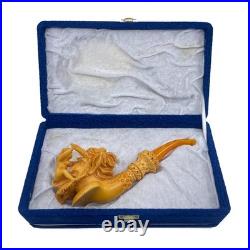 S. Yanik Meerschaum Pipe Devil and Nude Tobacco Smoking Pipe
