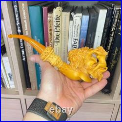S. Yanik Meerschaum Pipe Devil and Nude Tobacco Smoking Pipe